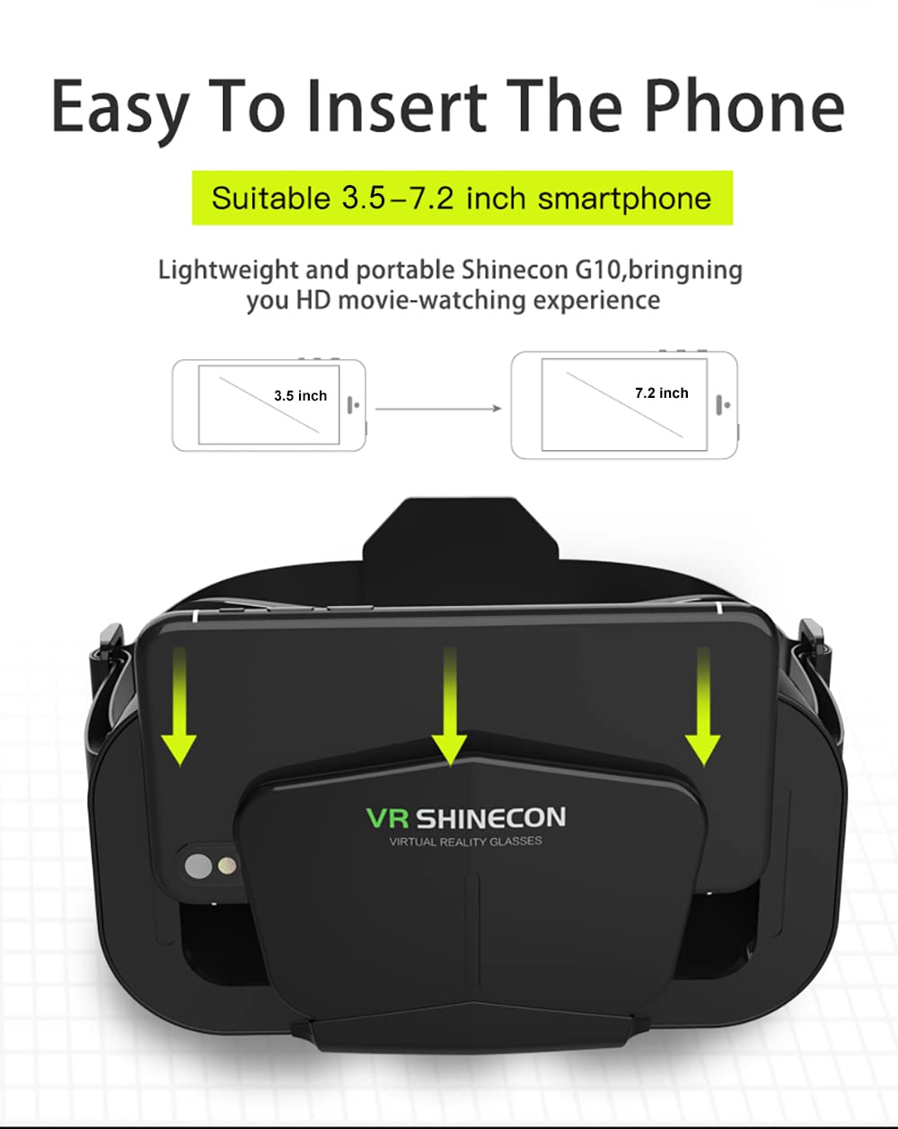 VR SHINECON Virtual Reality VR Headset 3D Glasses