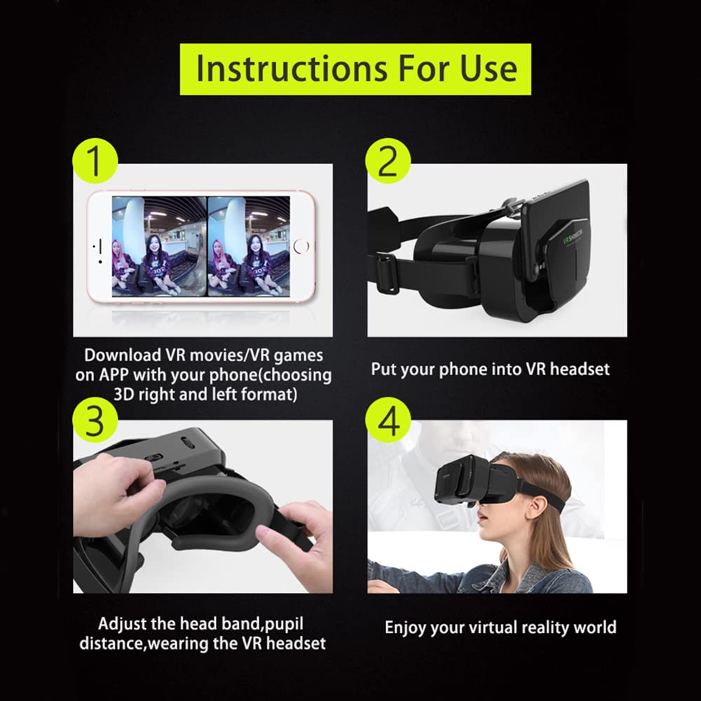 VR SHINECON Virtual Reality VR Headset 3D Glasses