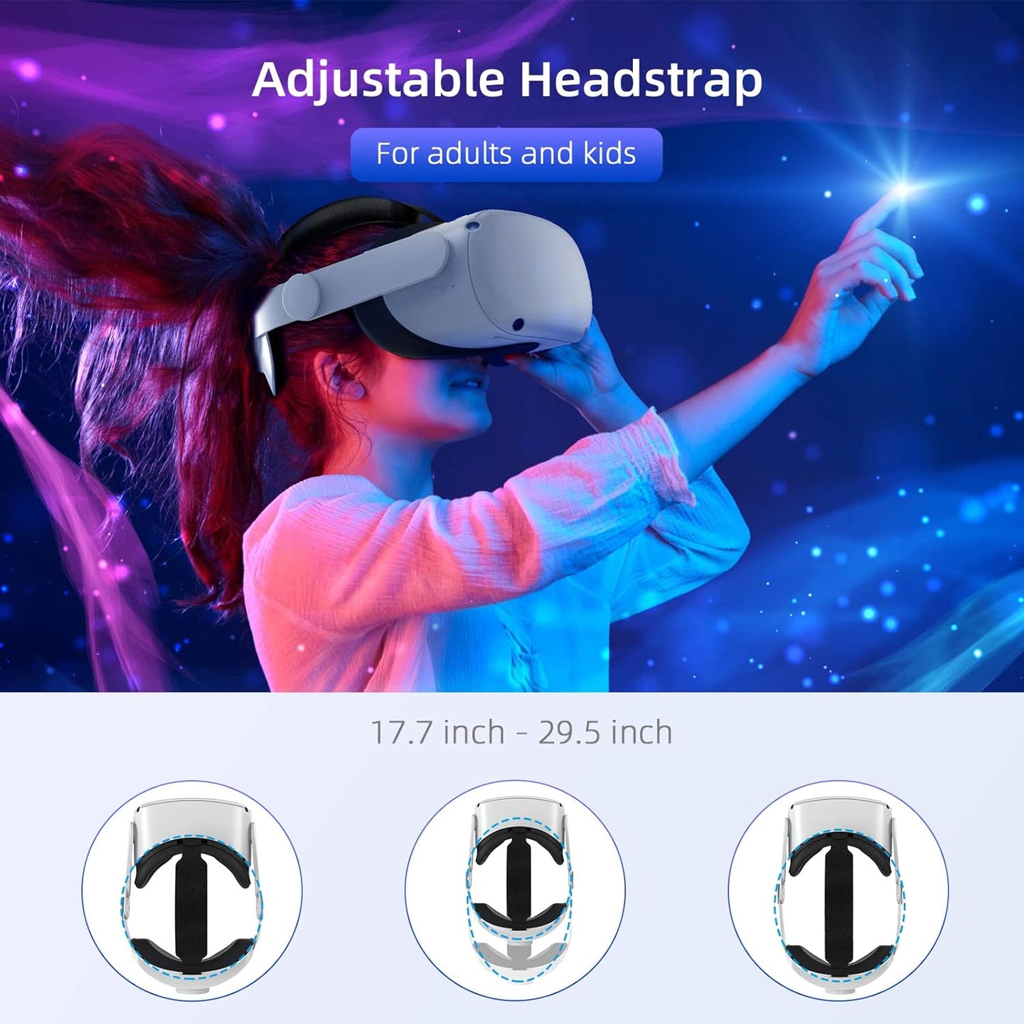 Head Strap Compatible with Oculus Quest 2,Meta Quest 2 Accessories Adjustable