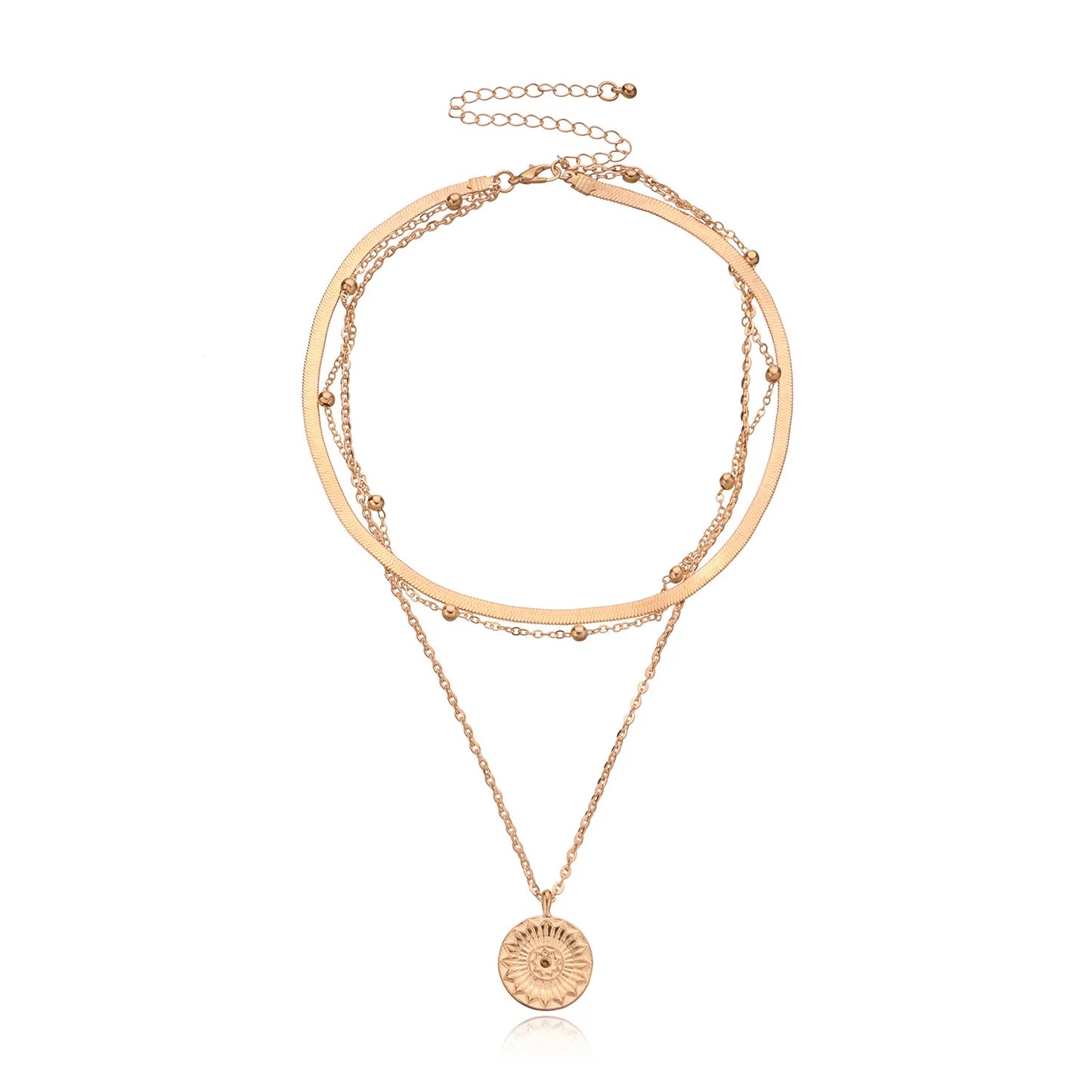 Bohemia Coin letter Layered Chain