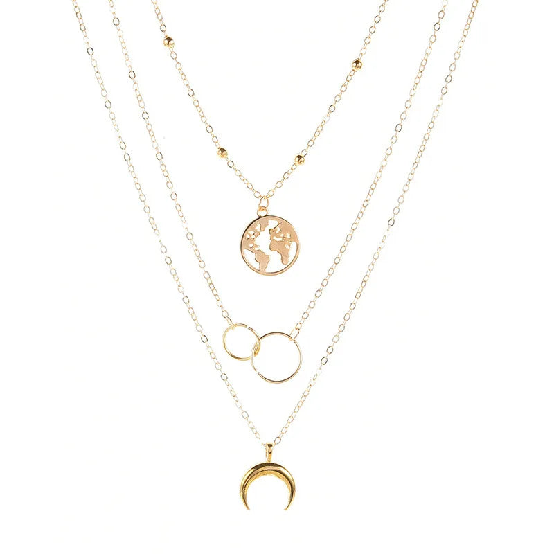 Bohemia Coin letter Layered Chain