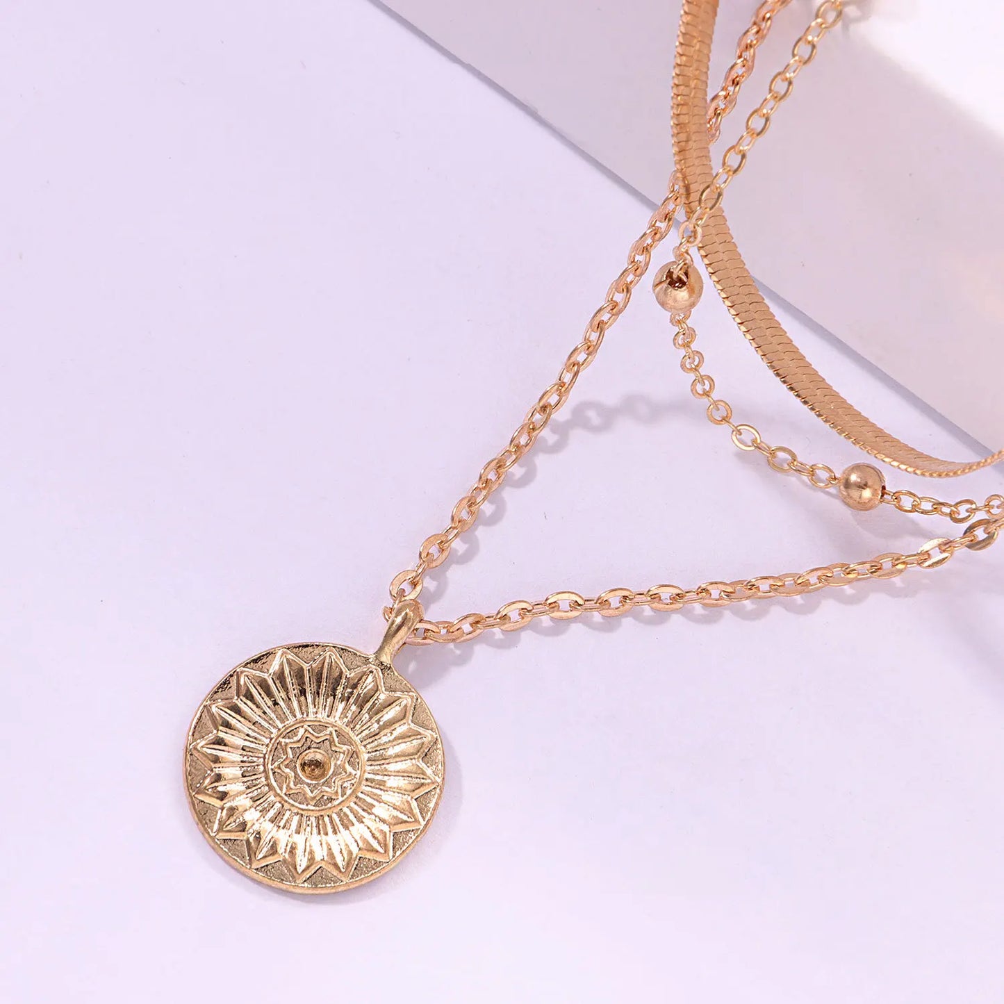 Bohemia Coin letter Layered Chain