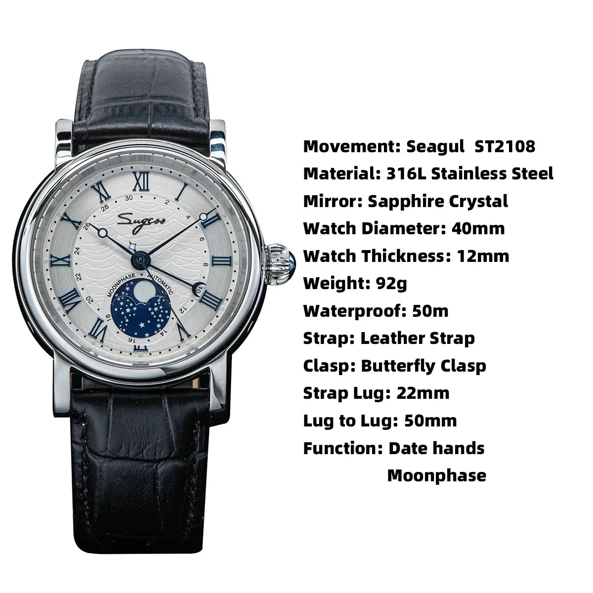 Mechanical Watch Moon-phase