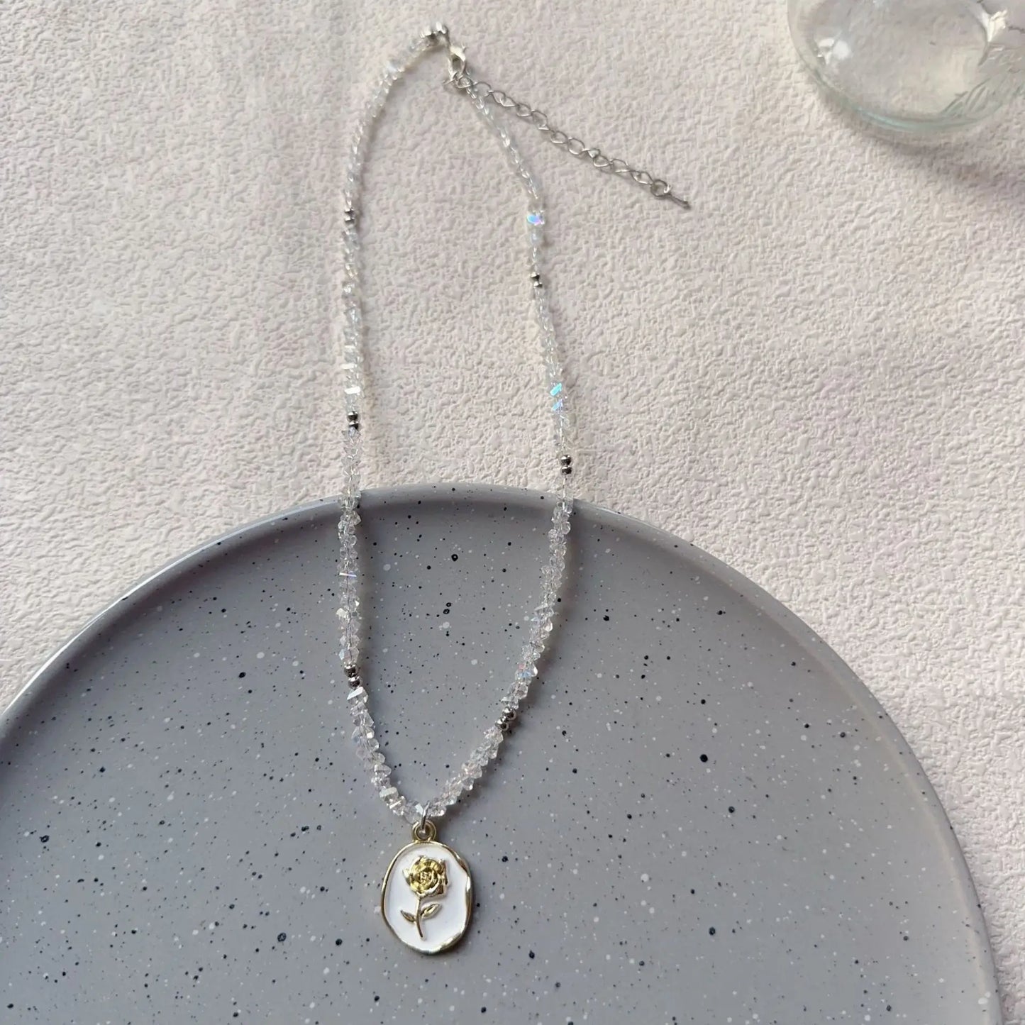 Zircon Crystal Heart Pendant