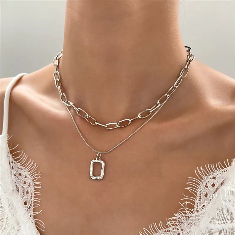 Bohemia Coin letter Layered Chain