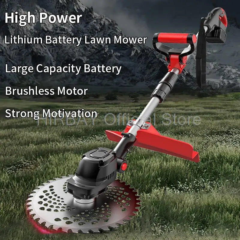 Lawn Mower Electric  Brushless Motor Cordless Cutter Household
